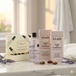 Jo Malone Discovery Set Kitsch Argan Oil Duo & Philosophy Amazing Grace Lavender